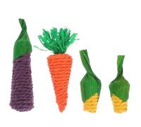 ibasenice Lot de 5 Jouets à Mâcher en Carotte pour Hamster et Chinchilla Accessoires Dentaires Naturels Jouet à Solide pour Petits Animaux