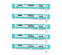 ibasenice Lot de 5 Potentiomètres à Glissière Double Canal B10k 75 Mm, Potentiomètre Linéaire Électronique Compact pour Guitare Électrique et Projets Électroniques, Boutons Doubles