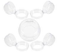 ibasenice Lot de 5 Protections Boutons Cuisinière Gaz en Plastique Noir pour Sécurité Garçon et Filles, Couvre-boutons Gas Réglables, Usage la Cuisine et Four, Prévention Accident Domestique