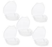 ibasenice Lot de 5 sets de Protège-Dents de Nuit Modelables en EVA Alimentaire Transparent Gouttière Anti-Grincement pour Garçon et Filles Étui de Rangement Protection le Bruxisme