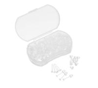 ibasenice Lot de 50 Set de Set de Fermoirs Transparents pour Boucles D'oreilles en Plastique 3mm, Fixation Sécurisée Boîte de Rangement, Sport Création de Bijoux