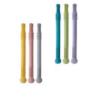 ibasenice Lot de 6 Bâtonnets de Dentition en Silicone Souple pour Bébé, Design Creux et Élastique, Confortable à Tenir, pour Apaiser les Gencives Douloureuses des -nés Couleur Aléatoire