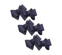 ibasenice Lot de 6 Breloques Nœud pour Chaussures Décoratives en Tissu Côtelé Bleu Marine, Patchs Amovibles Polyvalents pour Baskets et Escarpins, Accessoires Mode Femmes