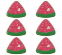 ibasenice Lot de 6 Broches en Émail Tranche de Pastèque, Épingles à Col Pastèque Amusantes et Colorées, Accessoires Mode pour Paquet à Dos et Vêtements, Badges Cartoon Mignons pour Filles,