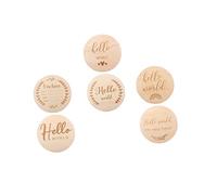 ibasenice Lot de 6 Cartes Jalons en Décoratives pour Bébé Marqueurs Ronds Accessoires Design Unique Sécurisé Album Photo pour Nouveaux Parents