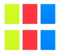 ibasenice Lot de 6 cartons d'arbitre, 12 x 8 cm, Rouge Jaune Bleu