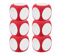 ibasenice Lot de 6 Cubes en Mousse effaçables à Sec - Écriture effaçable - Dés vides - Jeu de dés pour Bricolage - Jeu de Cours - Outil d'apprentissage - Fournitures de Classe 6 cm