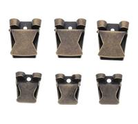 ibasenice Lot de 6 fermoirs coulissants pour cravate bolo - 2 tailles - Attaches pour cravate bolo - Clips de fermoir pour colliers de style western - Kit de réparation pour cordons en cuir et