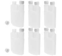 ibasenice Lot de 6 Flasques à Vin en Plastique Blanc de 250ml avec Distributeur Intégré de 20ml Anti-débordement pour Voyages et Fêtes, Versement Précis et Réutilisables