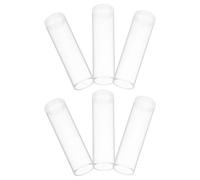 ibasenice Lot de 6 Tubes de Rangement Ronds Transparents en Plastique, Porte-pièces Hermétiques Diamètre 25 Mm, Tubes à Pièces de Monnaie Légers et Protégés pour Collectionneurs