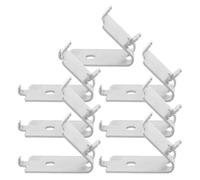 ibasenice Lot de 7 Clips de Support pour Étagères de Réfrigérateur en Acier Inoxydable Argenté, Finition Lisse, Installation Facile pour Nettoyage et Réorganisation