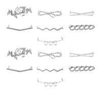 ibasenice Lot de 7 Paires Clips Lacets Chaussures en Alliage Argenté et Blanc Platine Décoration Créative Perles et Cristaux Accessoires DIY Polyvalents pour Fêtes Quotidien et