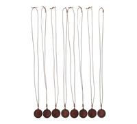 ibasenice Lot de 8 Bases de Pendentifs en Bois Vintage Ronds et Fleur à Découpe pour Fabrication de Bijoux Diy, Accessoires Légers et Élégants pour Sorties Quotidiennes