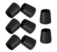 ibasenice Lot de 8 Embouts de Rechange Antidérapants en Caoutchouc Noir 28 Mm pour Pieds de Canne, Chaise et Tabouret, Protections Solide pour Aides la Mobilité et Meubles, Usage Intérieur