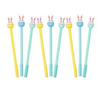 ibasenice Lot de 9 Stylos à Écrire de Dessin Animé pour Garçon et Filles Corps en Silicone et Métal, Écriture Lisse et Résistance à L'usure, pour Étude et Travail