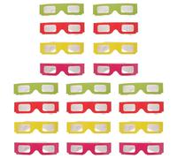 ibasenice Lunettes 3D Lot de 20 Expérience Visuelle Spectaculaire en Carton et Pet et Filles pour Films et Jeux 3D