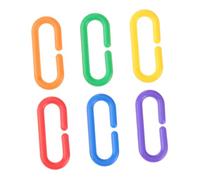 ibasenice Maillons de Chaîne à Clips en C en Plastique, 100 Pièces, Dimensions 3,5 X 1,5 X 1,5 Cm, Jouets pour Perroquets, Accessoires de Cage pour Oiseaux, Adaptés aux Petits Perroquets et Perruches
