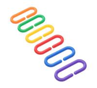 ibasenice Maillons de Chaîne à Clips en C en Plastique, Lot de 100 Pièces, Dimensions 3,5 X 1,5 X 1,5 Cm, Jouet Interactif pour Perroquets et Perruches, Accessoires Ludiques pour Cages