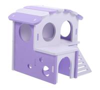 ibasenice Maison en Bois À Deux Étages Cabane pour Hamsters Cachette pour Cochons d'Inde Maison pour Cochons d'Inde Cachette Décorative pour Rats Maison D'Habitat Cachette