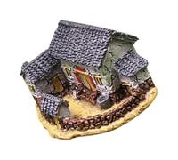 ibasenice Maison Miniature Rustique Décoration, Style Vintage en Résine | Ornement Maison de Campagne, Détails Réalistes, pour Terrarium, Planters et Scènes Miniatures