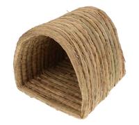 ibasenice Maison pour Petits Animaux Ferme Chinchilla Rongeur Poule Toison Animal de Compagnie nid tissé Maison de Couchage pour Animaux de Compagnie pondre Un nid cabane tissée Paille Green