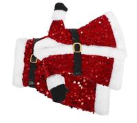 ibasenice Manchon de Bouteille de Vin de Noël à Paillettes, Lot Décoratif | Deux Modèles Assortis, Usage Réutilisable, Table de Fête, PVC et Tissu, Esprit Noël et Nouvel An