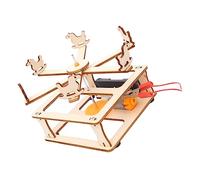 ibasenice Manège en Bois à Assembler Soi-Même pour Garçon et Filles Jouet Éducatif DIY 1 Ensemble Modèle de Manège Jouet Scientifique Développement de L'Imagination Activité Ludique