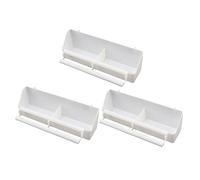 ibasenice Mangeoire pour Oiseaux en Plastique 3 Pcs Double Grille Support De Nourriture Pratique Récipient d'alimentation pour Perroquets Adapté Cages à Oiseaux