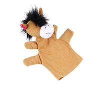 ibasenice Marionnette à Main en Peluche Animal Cheval 20 Cm Jouet à Cinq Doigts pour Garçon et Filles Accessoire d'Histoire Interaction Parent-Garçon et Filles 1 Pièce