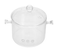 ibasenice Marmite À Double Oreille Pour Cuisson Du Lait Induction Spaghetti Nouilles Couvercle Mijoteuse Marmite À Pâtes Aliments Pour Bébé Marmite Transparente Bouilloire