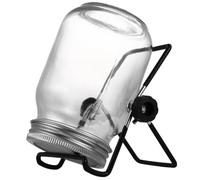ibasenice Mason Jar Sprouting Kit with Stainless Steel Mesh Lid and Stand
