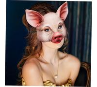 ibasenice Masque Cochon Halloween Réaliste et Effrayant Demi-visage EVA pour Adultes Cosplay et Fête Costumée Accessoire pour Carnaval et