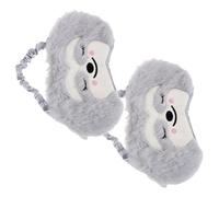 ibasenice Masque de Sommeil 2 Pièces en Peluche Douce pour Garçon et Filles Design Respirant et Occultant, Bandeau Confortable pour Maison et École, pour Garçons et Filles