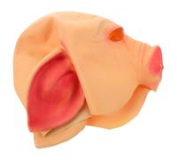ibasenice Masque de Tête de Cochon Réaliste en Latex, Célébration Halloween | Coiffe D’horreur, Couverture Intégrale du Visage, Facile à Porter Retirer, pour Cosplay et Théâtre