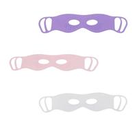 ibasenice Masque Yeux en Silicone Réutilisable Massage Doux et Soulagement des Yeux Secs 3 Pièces Design Double Face et Pont Nasal Incurvé Confortable