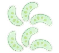 ibasenice Masques de Refroidissement Yeux Réutilisables en Plastique Vert, Léger et Confortable, Pack de 6 Paires pour Se Détendre la Maison Travail