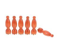 ibasenice Masseurs Faciaux des Points D'acupression Poignée Ergonomique pour Massage Ciblé 6 Pcs en Bois Marron Forme Lotus pour Soins du Visage Bureau