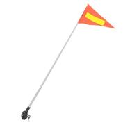 ibasenice Mât Télescopique de 1,65 M Drapeau Réfléchissant Orange, Fanion de Sécurité pour Voiturette de Golf et Fauteuil Roulant, Accessoire Visible pour Véhicules Tout-Terrain, Drapeau
