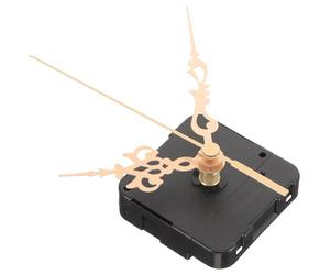 ibasenice Mecanisme Horloge Mouvement Inverse en Plastique et Fer, Kit de Remplacement pour Horloge Murale Aiguilles Or, Affichage Unique et Silencieux
