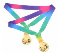 ibasenice Médailles comme Récompense Sportive de Compétition 2pcs en Métal Badminton Design Créatif et Forme Ronde ou Souvenir D'école pour Garçon et Filles