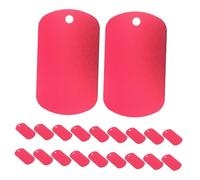 ibasenice Médailles Métalliques pour Chiens Et Chats Pendentifs Double Face en Aluminium 50x29 Mm Lot de 20 Médailles Rouges Personnalisables pour Identification Promenade Animaux