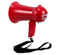 ibasenice Mégaphone Rouge Portable en Plastique Léger, Haut-Parleur à Mégaphone pour Animation de Mariage et Jeux des Garçons d'Honneur, Accessoire de Fête sans Pile pour Célébrations