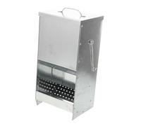 ibasenice Metal Trough Feeder with Magnetic Lid and Hooks for Rabbits Ferrets Small Animals Metal Hay Dispenser for Cages Poultry Feeding Trough Easy to Clean and Space-Saving
