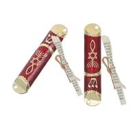 ibasenice Mezouzah Métal 2 Ensembles avec Scroll Décoration Juive pour Porte Symbole De Foi Plaque De Bénédiction De La Maison pour Mariage Et Pendaison De Crémaillère