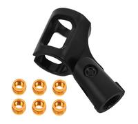 ibasenice Microphone Clip Holder Set With Nut Adapters Mic Clip For Stand Shock Absorbing Clamp Compatible With Dynamic And Condenser Mics For Podcast Interview Live Broadcast And Drum Use