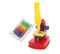 ibasenice Microscope Éducatif pour Garçon Fille DIY avec LED Outil Scientifique Observation Insectes et Plantes Développemental pour Garçons et Filles