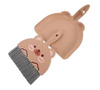 ibasenice Mini Balai et Pelle à Poussière pour Bureau et Voiture Set avec Brosse Dense Outil Compact pour Nettoyage de Table Clavier et Intérieur Voiture