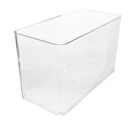 ibasenice Mini Turtle Terrarium Transparent Plastic Fish Tank Small Reptile Habitat Desktop Micro Landscape Aquarium Bowl for Betta Goldfish