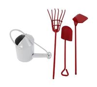 ibasenice Miniature Garden Tools Set for Dollhouse Mini Succulent Planting Tools with Metal Watering Can Portable and Detailed for Indoor Gardening and Creative Activities