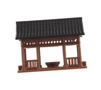 ibasenice Miniature Pavilion Style Chinois Modèle de Jardin Ancien Plastique Décoration pour Terrarium et Paysage Miniature Accessoire pour Bonsai et Jardin de Fées Élégante Figurine